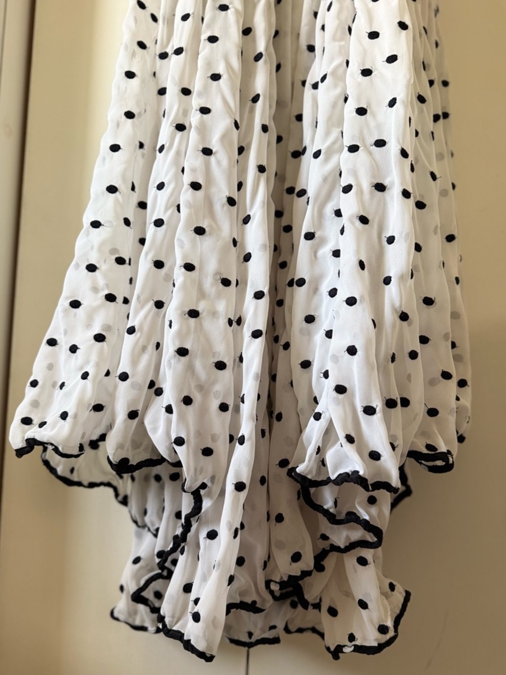 Anthropologie Maeve Polka Dot Sleeveless V-Neck Midi Slip Dress - Picture 7 of 9